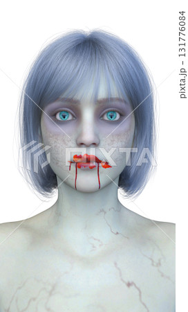 女性ゾンビの顔 131776084