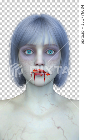 女性ゾンビの顔 131776084