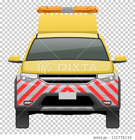 前方から見た車のイラスト（SUVタイプの道路パトロールカー） 131776138