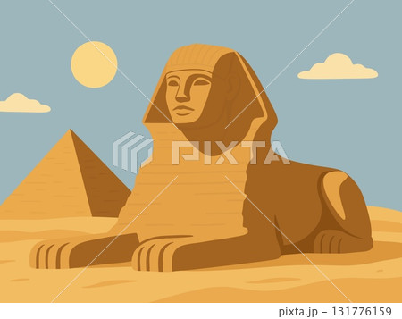 エジプト スフィンクスのイラスト 131776159