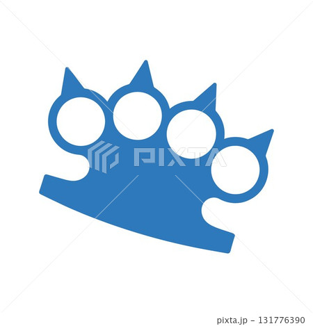 Brass knuckles with spikes icon. Spiked knuckles weapon icon Brass knuckles with spikes icon. Spiked knuckles weapon icon 131776390