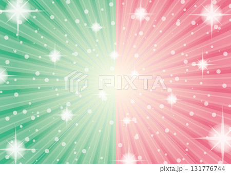 クリスマス色のツートン放射のイラスト 131776744