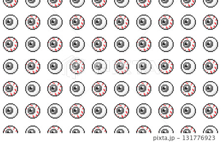 レトロゲーム風ハロウィンのドット絵シームレスパターン素材 レトロゲーム風ハロウィンのドット絵シームレスパターン素材 131776923