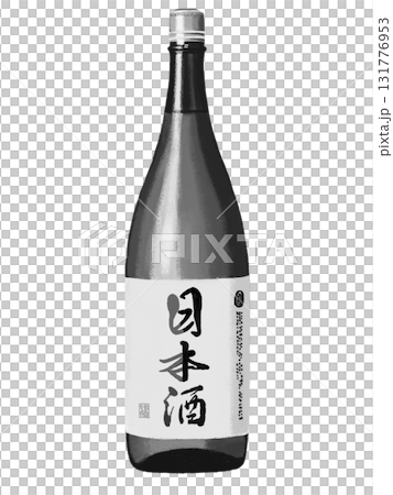 Sake (1.8L bottle) monochrome 131776953