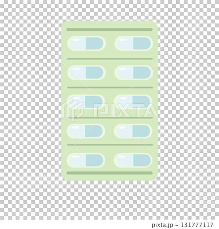 薬のイラスト台紙付き 131777117