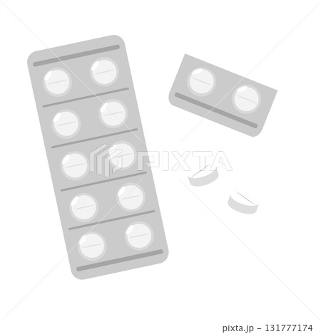 台紙付きの錠剤錠剤イラスト 131777174