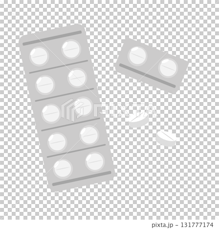 台紙付きの錠剤錠剤イラスト 131777174