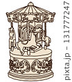 レトロなメリーゴーランドオルゴールのイラスト 131777247