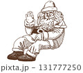 サンタさんの線画 131777250