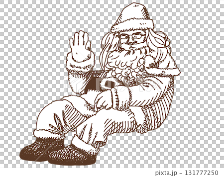 サンタさんの線画 131777250