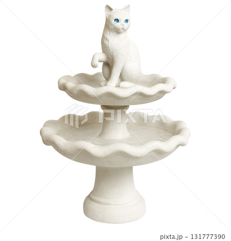 Majestic Cat Statue on a Stunning Fountain 131777390