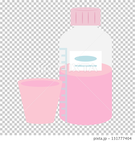 Illustration of a syrup medicine Illustration of a syrup medicine 131777404