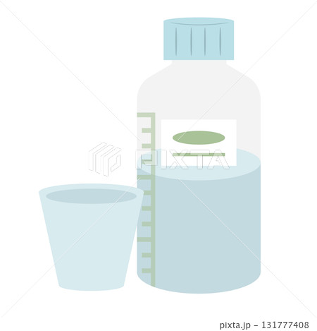 シロップ飲み薬のイラスト 131777408