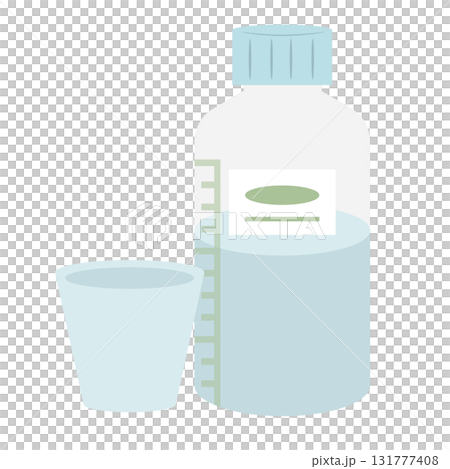 シロップ飲み薬のイラスト 131777408