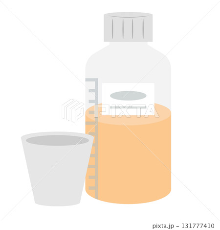 シロップ飲み薬のイラスト シロップ飲み薬のイラスト 131777410
