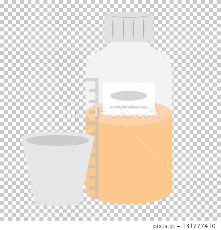 シロップ飲み薬のイラスト シロップ飲み薬のイラスト 131777410