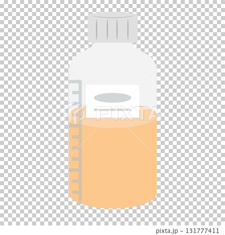シロップ飲み薬のイラスト シロップ飲み薬のイラスト 131777411