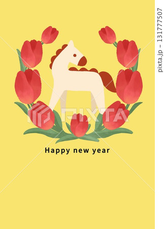 2038年　午年　年賀状テンプレート 131777507