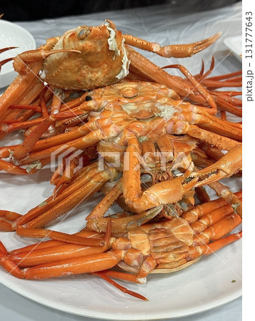 Fresh Korean snow crab with sweet, tender meat and a bright orange shell, often served steamed or in hot pot. offering a perfect taste of the sea with delicate, juicy flavor in every satisfying bite. Fresh Korean snow crab with sweet, tender meat and a bright orange shell, often served steamed or in hot pot. offering a perfect taste of the sea with delicate, juicy flavor in every satisfying bite. 131777643
