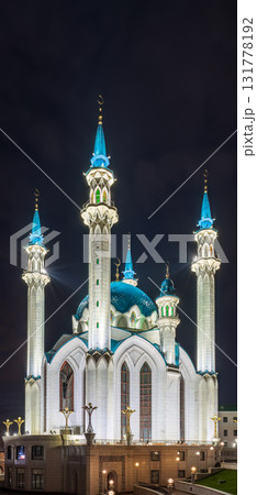 Kul Sharif mosque in Kazan Kremlin, Tatarstan, Russia. It is tourist attraction of Kazan. Kremlin. The main attraction of the city of Kazan. Kul Sharif mosque in Kazan Kremlin, Tatarstan, Russia. It is tourist attraction of Kazan. Kremlin. The main attraction of the city of Kazan. 131778192