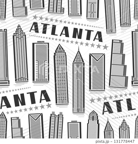 Vector Atlanta Seamless Pattern 131778447