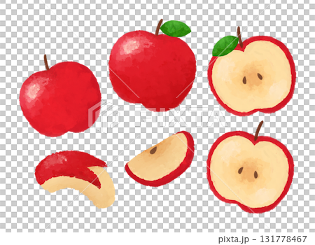 蘋果水彩水果插圖集 131778467