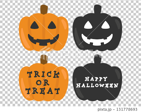 ジャックオーランタン イラストセット ジャックオーランタン イラストセット 131778693