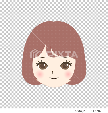 Female face facing front Female face facing front 131778700