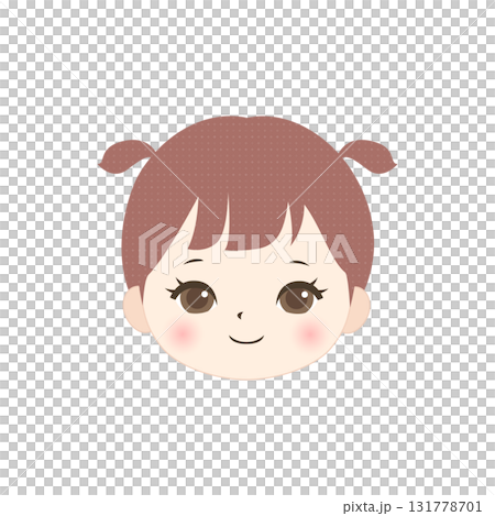 一位年輕女孩的臉朝前 一位年輕女孩的臉朝前 131778701