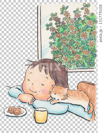 孩子吃零食的插圖 孩子吃零食的插圖 131779108