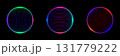 futuristic abstract neon spheres glowing in vibrant gradient colors on black background digital art concept featuring luminous design elements for modern technology and creative backgrounds 131779222