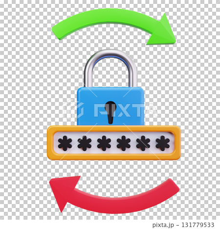 Password Rotation Lockのイラスト素材 [131779533] - PIXTA