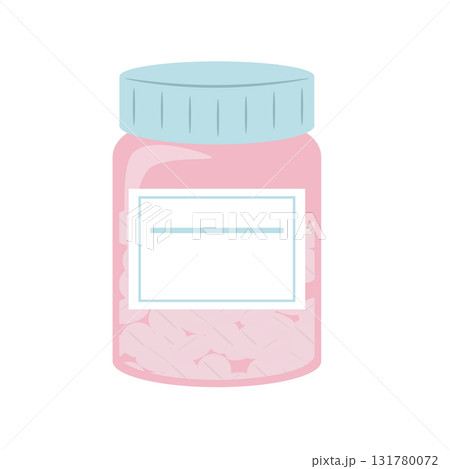 瓶入りの市販薬のイラスト 131780072