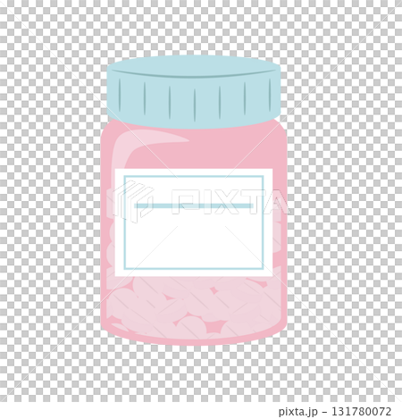 瓶入りの市販薬のイラスト 131780072