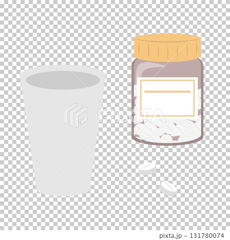 瓶入りの市販薬のイラスト 瓶入りの市販薬のイラスト 131780074