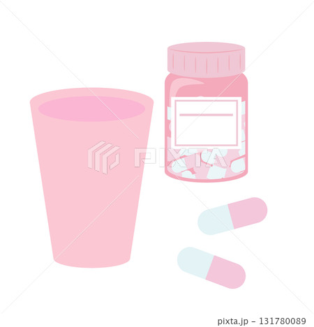 瓶入りの市販薬のイラスト 瓶入りの市販薬のイラスト 131780089