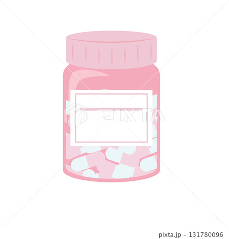 瓶入りの市販薬のイラスト 131780096