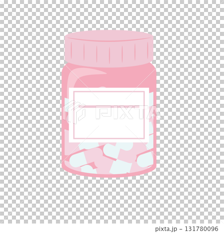 瓶入りの市販薬のイラスト 131780096