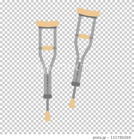 松葉杖のイラスト 131780269