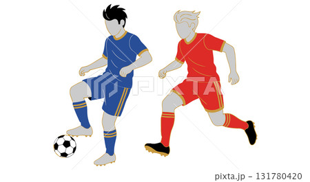 Two Soccer Players Ready for a Match 131780420