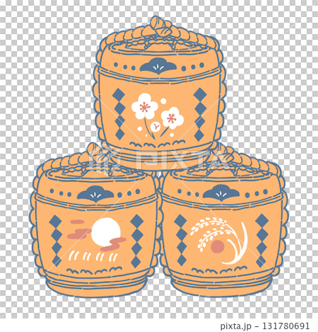 清酒桶的插圖 131780691