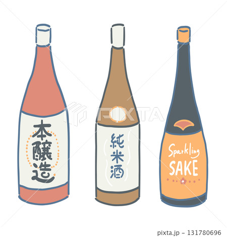 日本酒の瓶のイラスト 131780696