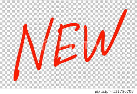 "NEW" handwritten in red "NEW" handwritten in red 131780709