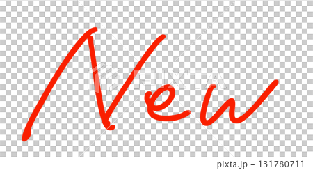 "New" handwritten in red "New" handwritten in red 131780711