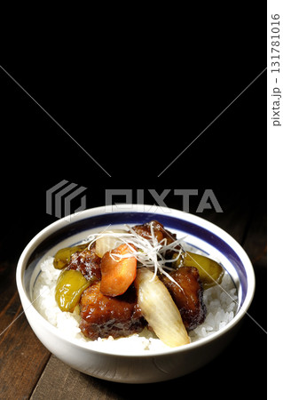 黒酢酢豚丼 131781016