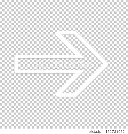 Simple white arrow icon, luminous white arrow mark, bright and clean arrow design material 131781052