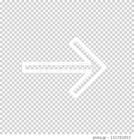 Simple white arrow icon, luminous white arrow mark, bright and clean arrow design material 131781053