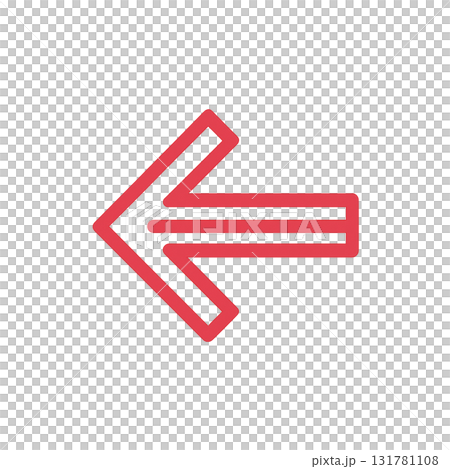 鮮紅色的箭頭圖標，紅色箭頭標記用於強調，醒目的紅色方向標誌 131781108