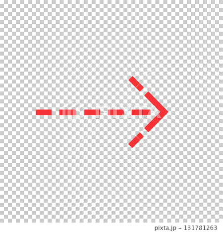 Bright red arrow icon, red arrow mark for emphasis, eye-catching red direction sign 131781263