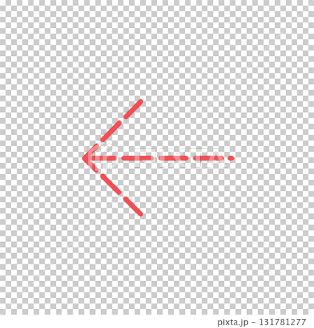 Bright red arrow icon, red arrow mark for emphasis, eye-catching red direction sign 131781277